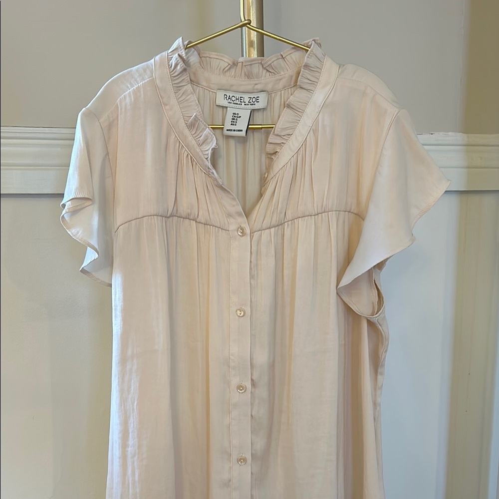 Rachel Zoe Ivory Button-Down Blouse